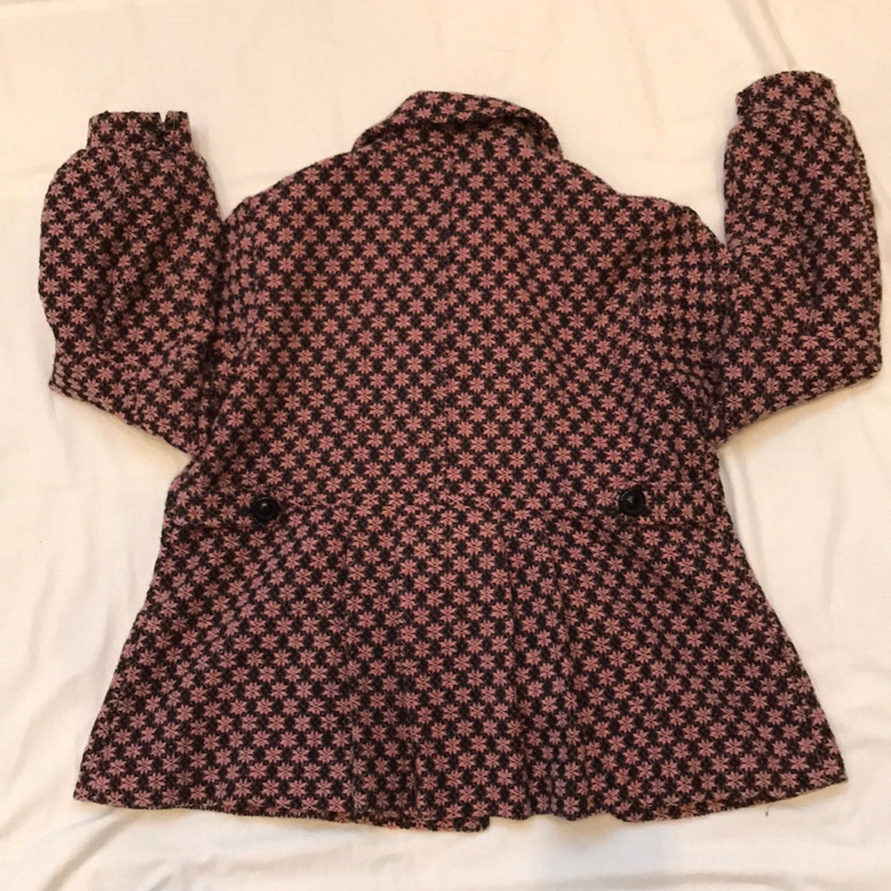 Maestro Lined Pea Coat- 3- Button Front- Size Med - image 3